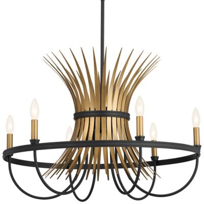 Kichler Baile Chandelier - Color: Brass - Size: 6 light - 52458BK