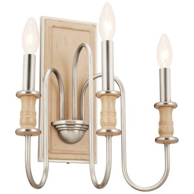 Kichler Karthe Wall Sconce - Color: Silver - Size: 3 light - 52473NI