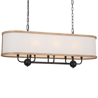 Kichler Heddle Linear Chandelier - Color: Grey - Size: 8 light - 52467AVI