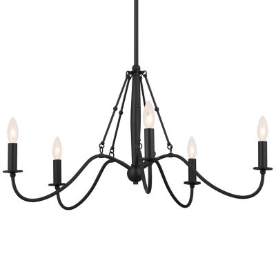 Kichler Freesia Chandelier - Color: Black - Size: 31 - 52455BKT