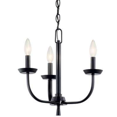 Kichler Kennewick 3-Light Chandelier - Color: Black - Size: 3 light - 52383