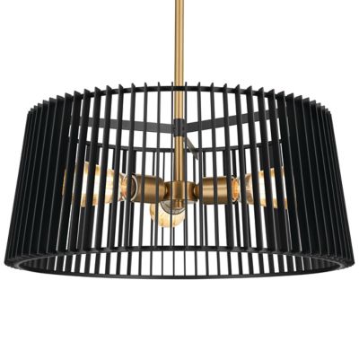 Kichler Linara Pendant Light / Semi-Flushmount - Color: Black - Size: 3 lig