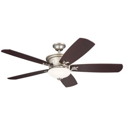 Kichler Crescent LED Ceiling Fan - Color: Silver - Number of Blades: 5 - Bl