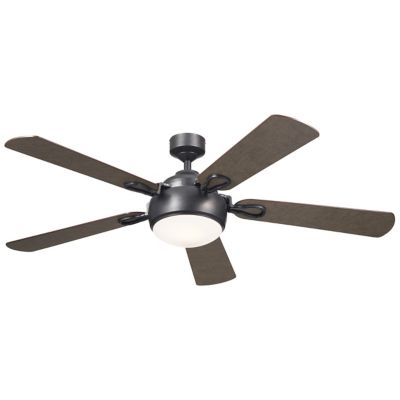 Kichler Humble LED Ceiling Fan - Color: Grey - Number of Blades: 5 - Blade 