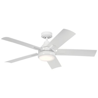 Kichler Tide Outdoor LED Ceiling Fan - Color: White - Number of Blades: 5 -