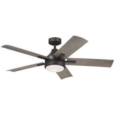 Kichler Tide Outdoor LED Ceiling Fan - Color: Bronze - Number of Blades: 5 