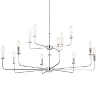 Kichler Pallas 2-Tier Chandelier - Color: Silver - Size: 12 light - 52518PN