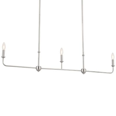 Kichler Pallas Linear Chandelier - Color: Silver - Size: 3 light - 52519PN