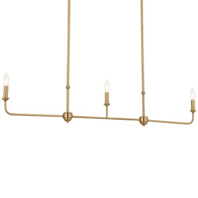 Kichler Pallas Linear Chandelier - Color: Brass - Size: 3 light - 52519BNB