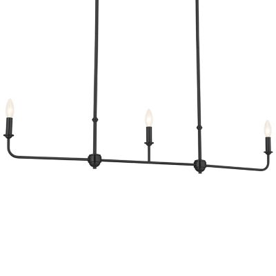 Kichler Pallas Linear Chandelier - Color: Black - Size: 3 light - 52519BK