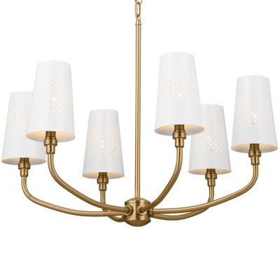 Kichler Adeena Chandelier - Color: Brass - Size: 6 light - 52508BNB