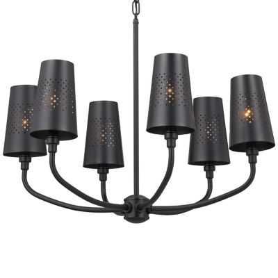 Kichler Adeena Chandelier - Color: Black - Size: 6 light - 52508BK