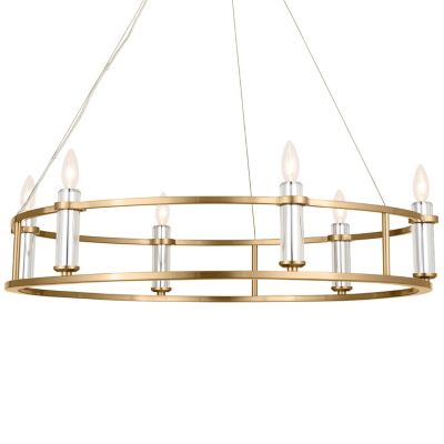 Kichler Rosalind Chandelier - Color: Brass - Size: 6 light - 52490BNB