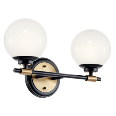 Kichler Benno Vanity Light - Color: Black - Size: 2 light - 55171BKCPZ