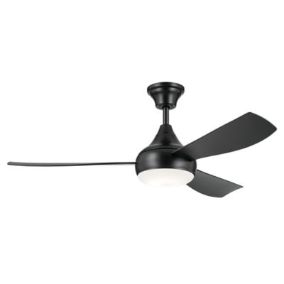 Kichler Ample LED Hugger Ceiling Fan - Color: Black - 310354SBK