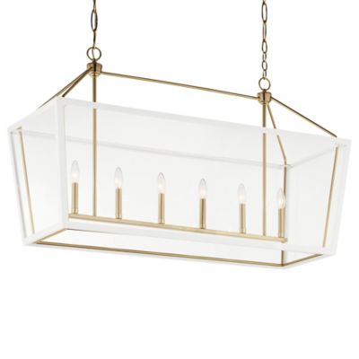 Kichler Delvin Linear Chandelier Light - Color: White - 52622CPZWH