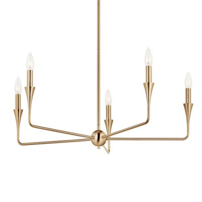 Kichler Alvaro Chandelier - Color: Brass - Size: 5 light - 52689CPZ