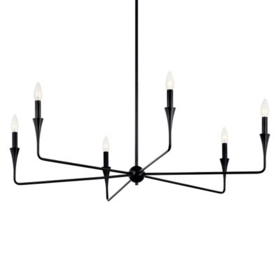 Kichler Alvaro Chandelier - Color: Black - Size: 6 light - 52690BK