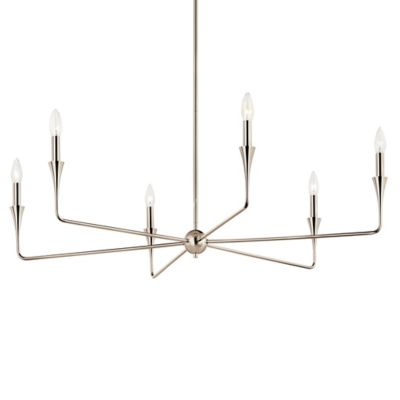 Kichler Alvaro Chandelier - Color: Silver - Size: 6 light - 52690PN