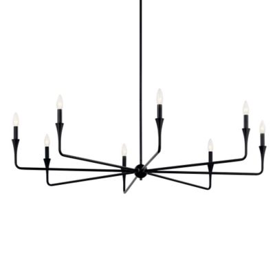 Kichler Alvaro Chandelier - Color: Black - Size: 8 light - 52691BK