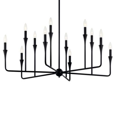 Kichler Alvaro Chandelier - Color: Black - Size: 12 light - 52692BK