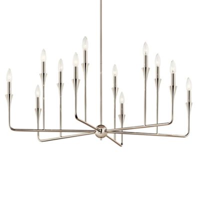 Kichler Alvaro Chandelier - Color: Silver - Size: 12 light - 52692PN