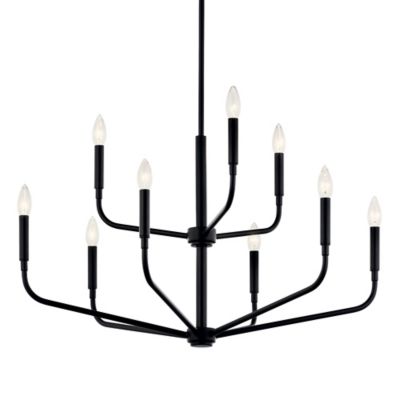 Kichler Madden Two Tier Chandelier - Color: Black - 52720BK