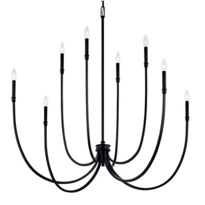 Kichler Malene Foyer Chandelier - Color: Black - Size: 8 light - 52699BK