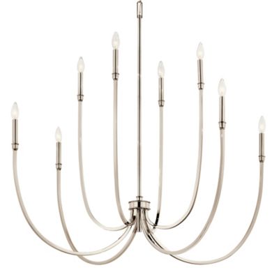 Kichler Malene Foyer Chandelier - Color: Silver - Size: 8 light - 52699PN