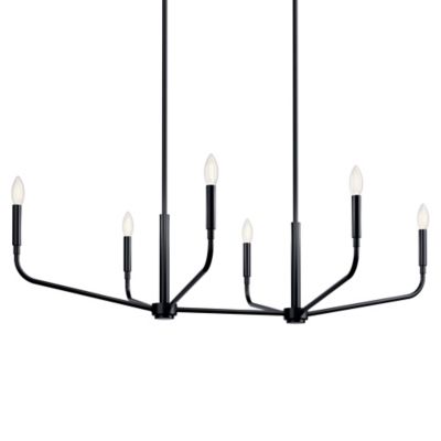 Kichler Madden Linear Chandelier Light - Color: Black - 52721BK