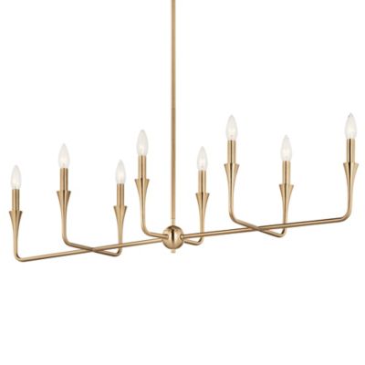 Kichler Alvaro Linear Chandelier - Color: Brass - Size: 8 light - 52693CPZ