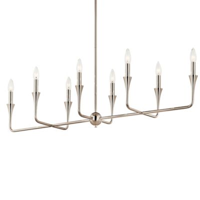 Kichler Alvaro Linear Chandelier - Color: Silver - Size: 8 light - 52693PN