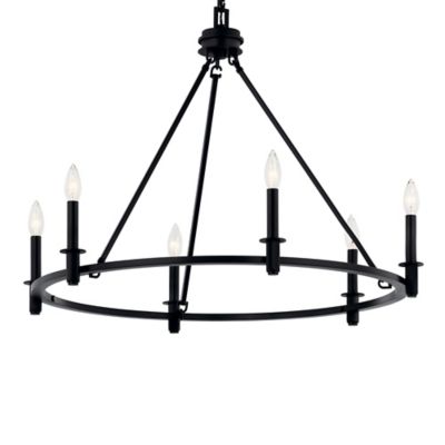 Kichler Carrick Chandelier - Color: Black - Size: 6 light - 52705BK