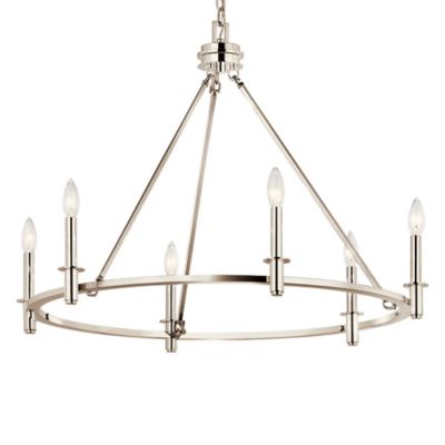 Kichler Carrick Chandelier - Color: Silver - Size: 6 light - 52705PN