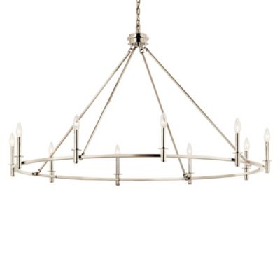 Kichler Carrick Chandelier - Color: Silver - Size: 10 light - 52707PN