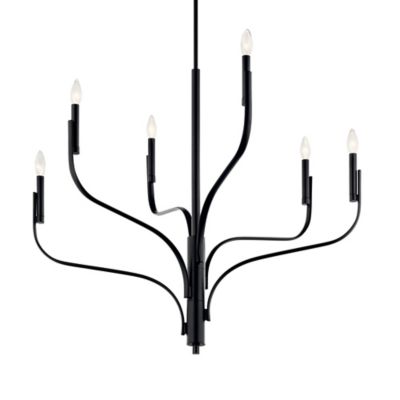 Kichler Livadia Chandelier - Color: Black - Size: Small - 52673BK