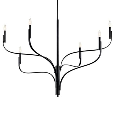 Kichler Livadia Chandelier - Color: Black - Size: Medium - 52674BK