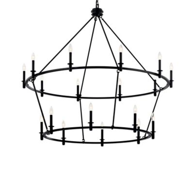 Kichler Carrick Two Tier Chandelier - Color: Black - Size: 18 light - 52708