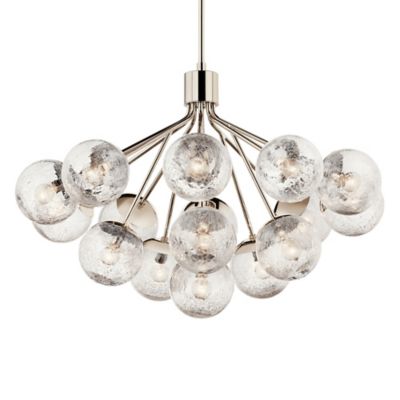 Kichler Silvarious Convertible Chandelier - Color: Silver - Size: Large - 5