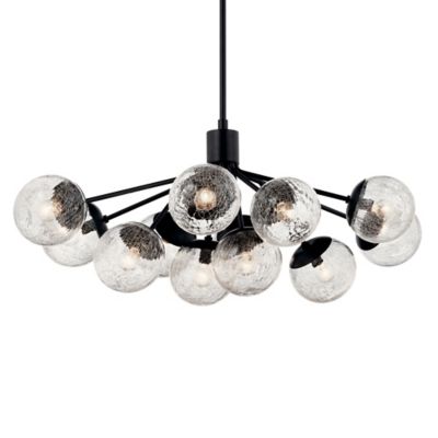 Kichler Silvarious Linear Chandelier - Color: Black - Size: 12 light - 5270