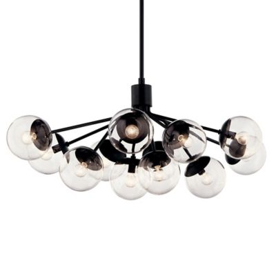 Kichler Silvarious Linear Chandelier - Color: Black - Size: 12 light - 5270