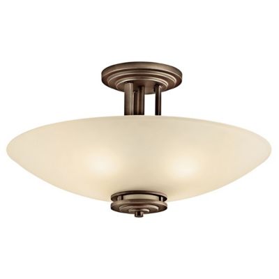 Kichler Hendrick Bowl Semi-Flushmount Light - Color: Beige - Size: 4 light 