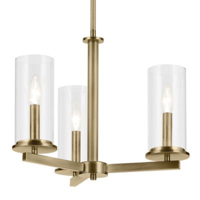 Kichler Crosby Pendant Light / Semi-Flushmount - Color: Clear - Size: 3 lig