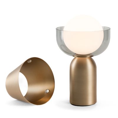 Koncept Guy LED Portable Table Lamp - Color: Brass - Size: 1 light - GUY-BRS+BDGY