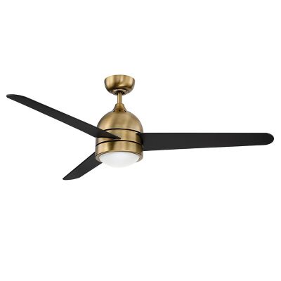 Kendal Lighting Zig LED Ceiling Fan - Color: Brass - Blade Color: Black - A