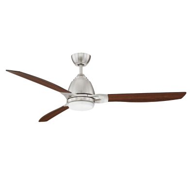 Kendal Lighting Eris LED Ceiling Fan - Color: Silver - Blade Color: Walnut 