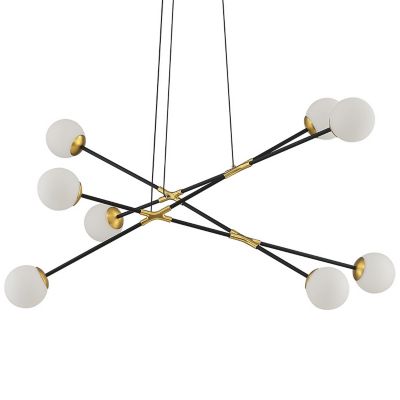 Kendal Lighting CALIPSO LED Chandelier - Color: White - PF211-8L-BLK/BRS