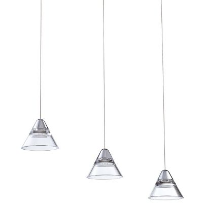 Kendal Lighting GEO Island LED Pendant Light - Color: Clear - PF213-3LBR-CH