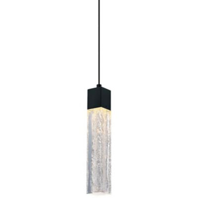 Kendal Lighting ICE AGE LED Mini Pendant Light - Color: Clear - PF316-BLK