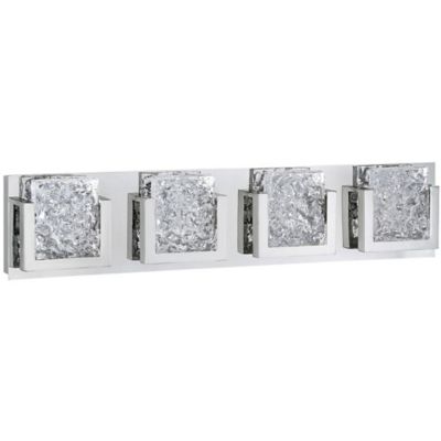 Kendal Lighting ICE-LAVA LED Vanity Light - Color: Silver - Size: 4 light -